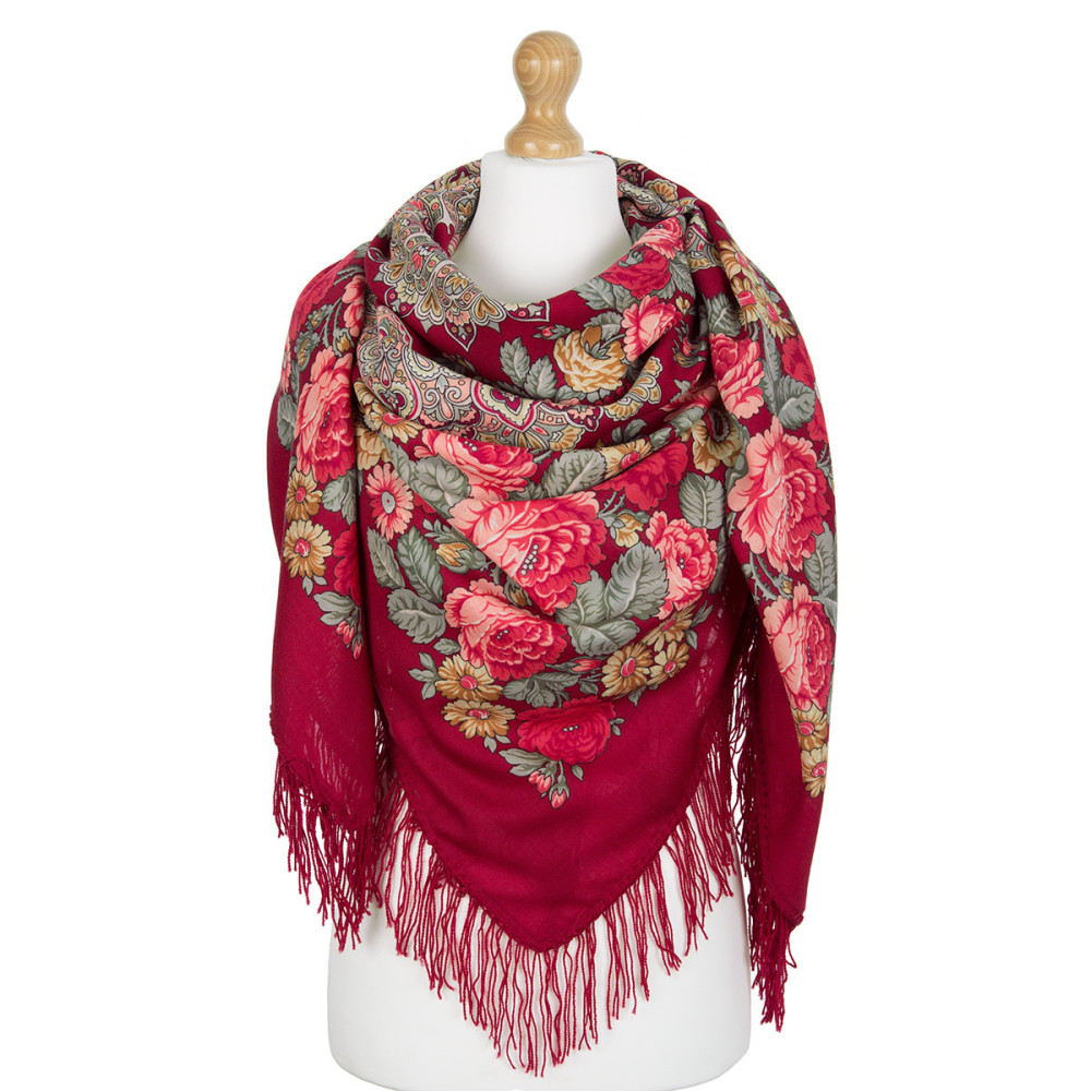 Shop Woolen Scarves with Woolen Fringe 146x146 cm 146x146 mm Prayer Woolen Shawl with Woolen Fringe Pavlovo Posad Manufactory online at Skazka.site | Eligible for fast shipping and free returns. 146x146 mm Prayer Woolen Shawl with Woolen Fringe Pavlovo Posad Manufactory