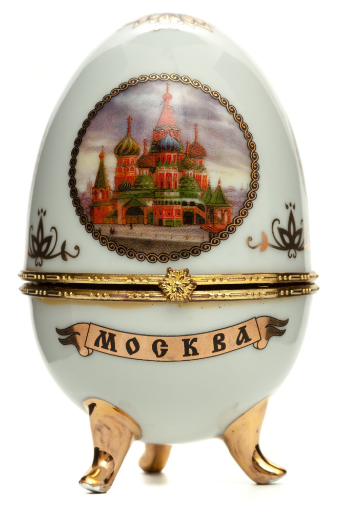 Large Easter Egg box with Moscow Picture