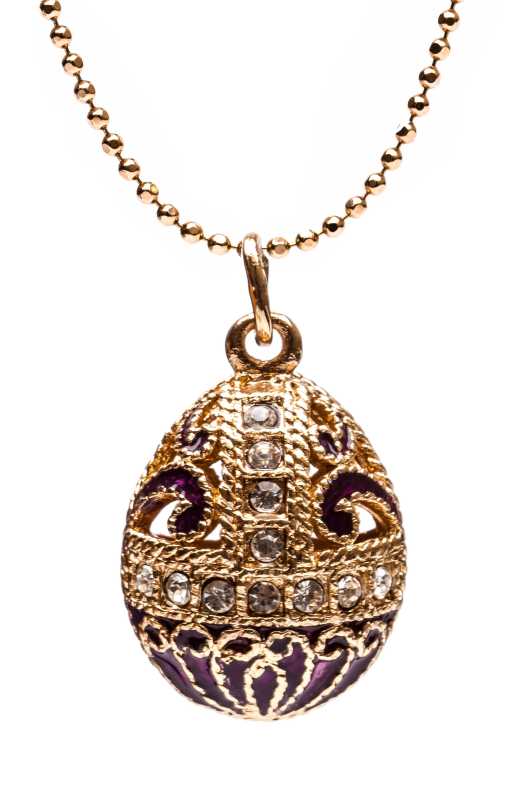 Enamel Black Egg Pendant