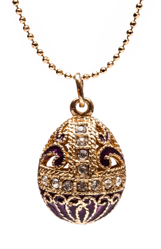 Enamel Black Egg Pendant