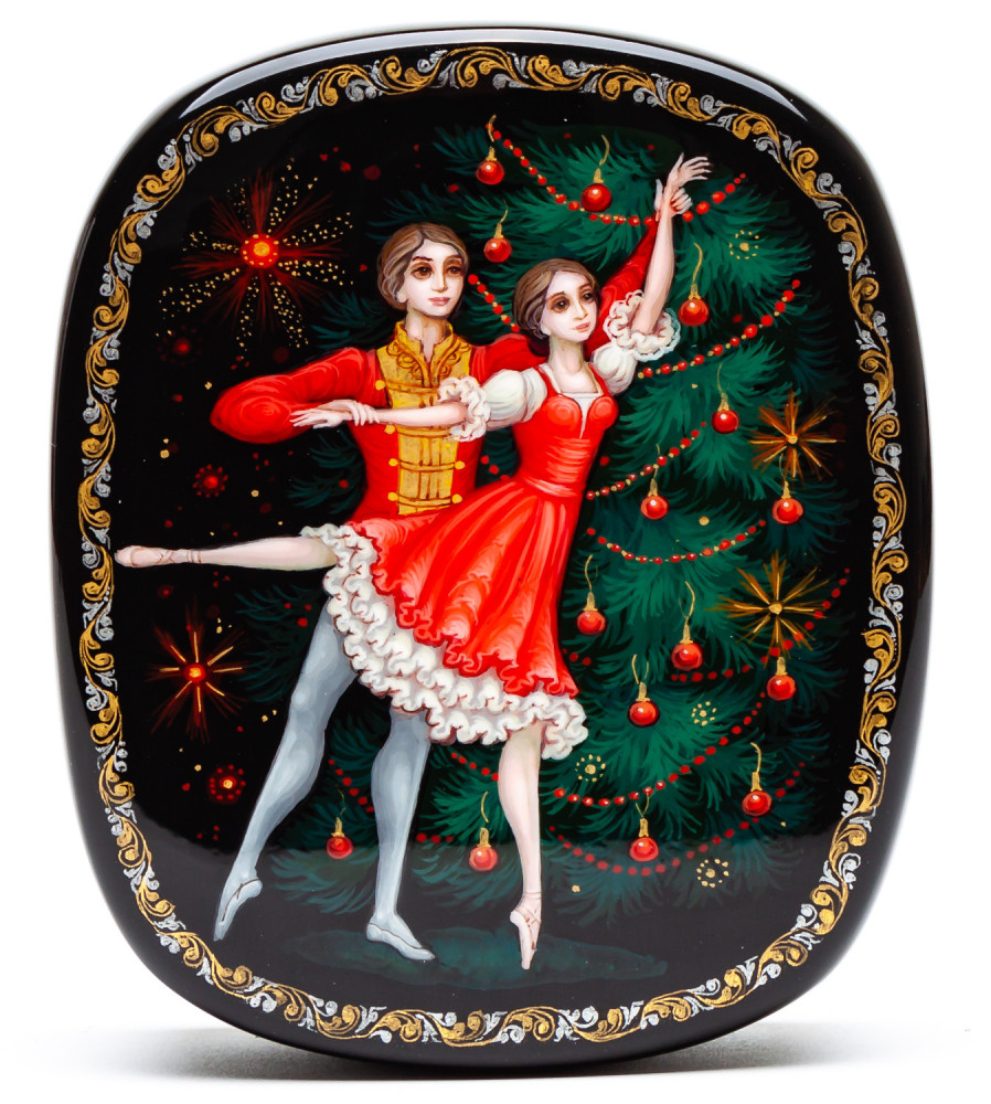 90x110mm The Nutcracker Ballet Hand Painted Jewellery Box (by Sadko Workshop)