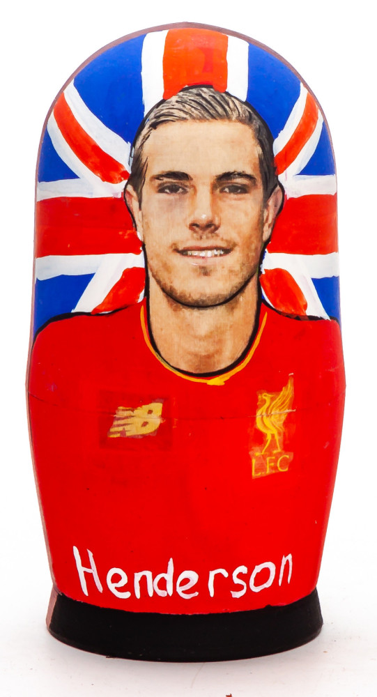 100mm Henderson from Liverpool Hand Painted Matryoshka Doll 5 pcs (by Konstantin Studio)