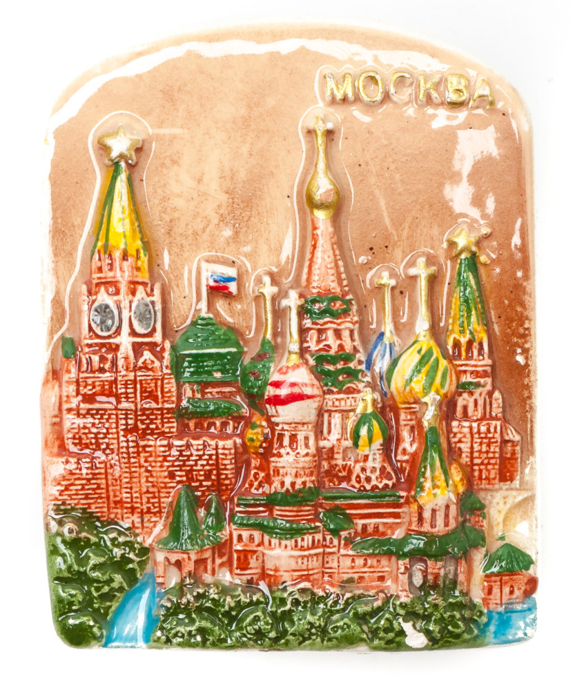 Moscow Attractions Ceramic Magnet