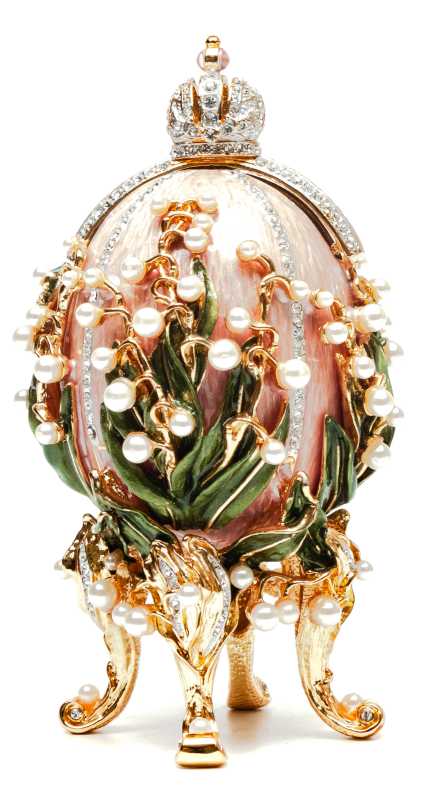 160 mm The Lilies of the Valley Pink Easter Egg