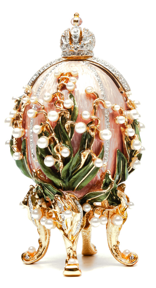 160 mm The Lilies of the Valley Pink Easter Egg