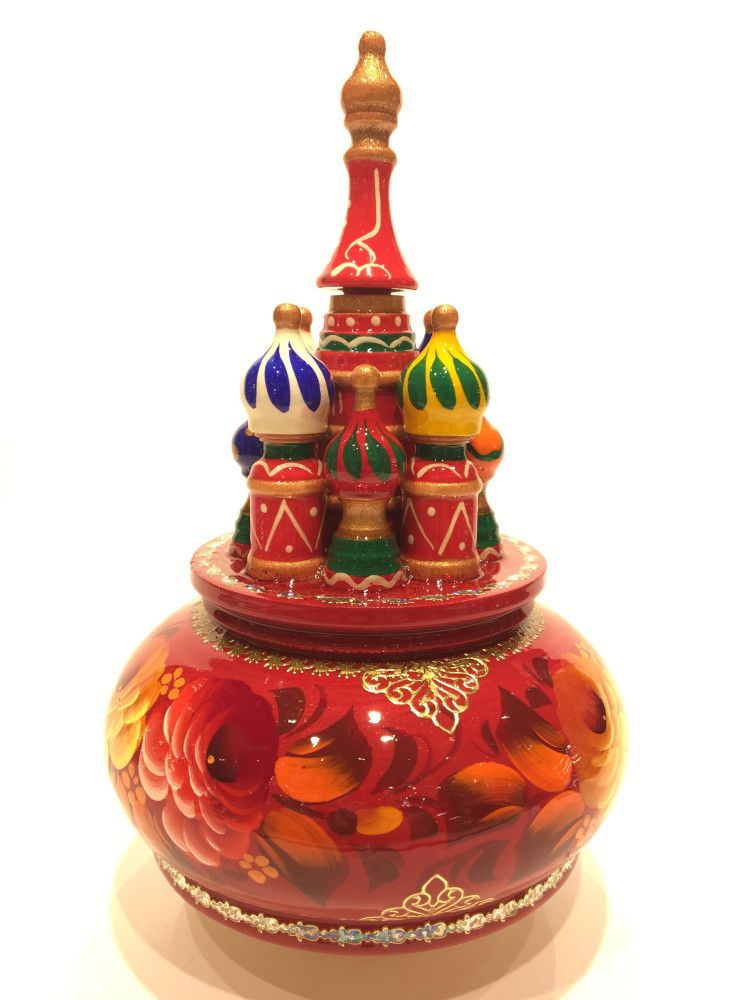 Saint Basil's Cathedral Zhostovo Art Music Box
