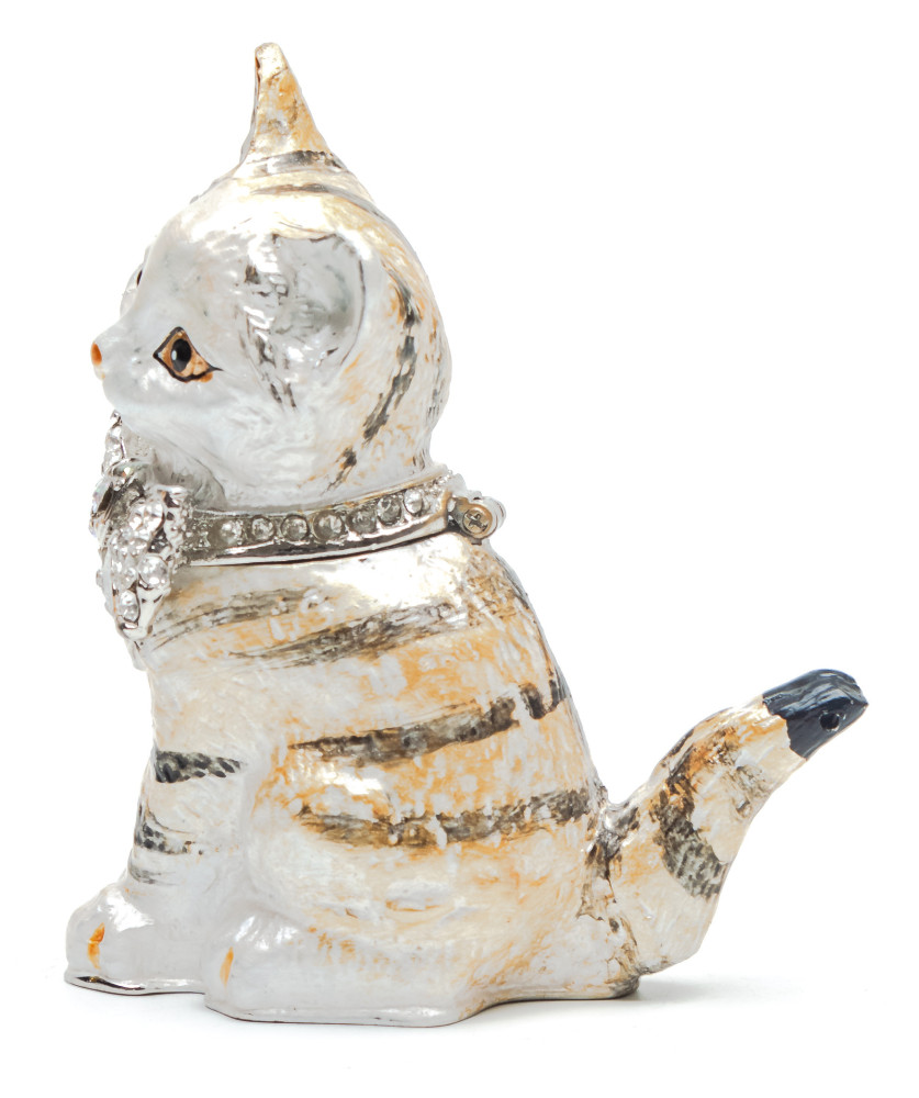 80 mm Cat with a Bow Tie Jewellery Box
