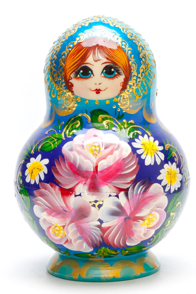 160 mm Summer Flowers Matryoshka Doll 10 pcs (by Summer Shine)