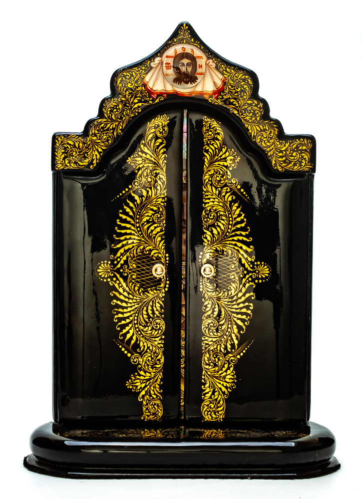 190x260mm Saint George handpainted on nacre Icon (by Galina Studio)
