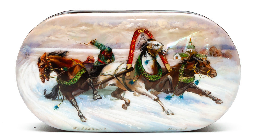 120x65mm Troika Hand Painted Jewellery Box (by Alexander G Studio)