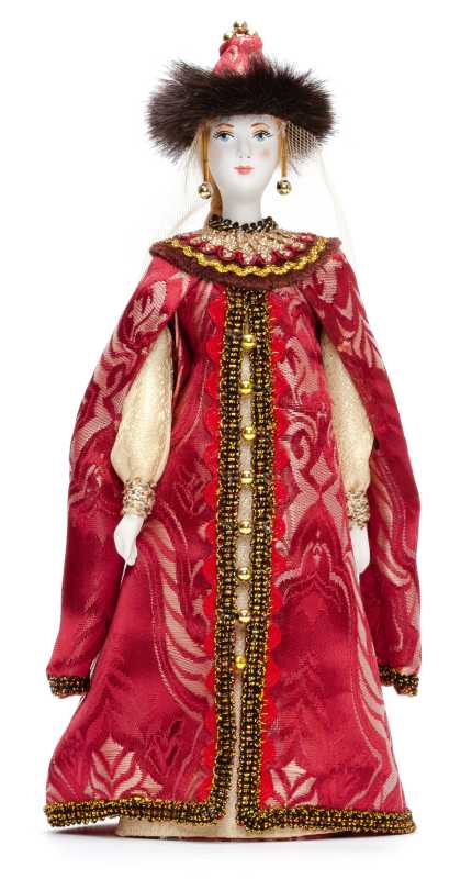 270 mm Russian Girl Doll in a Traditional Dress Porcelain Statue (by Le Russe)