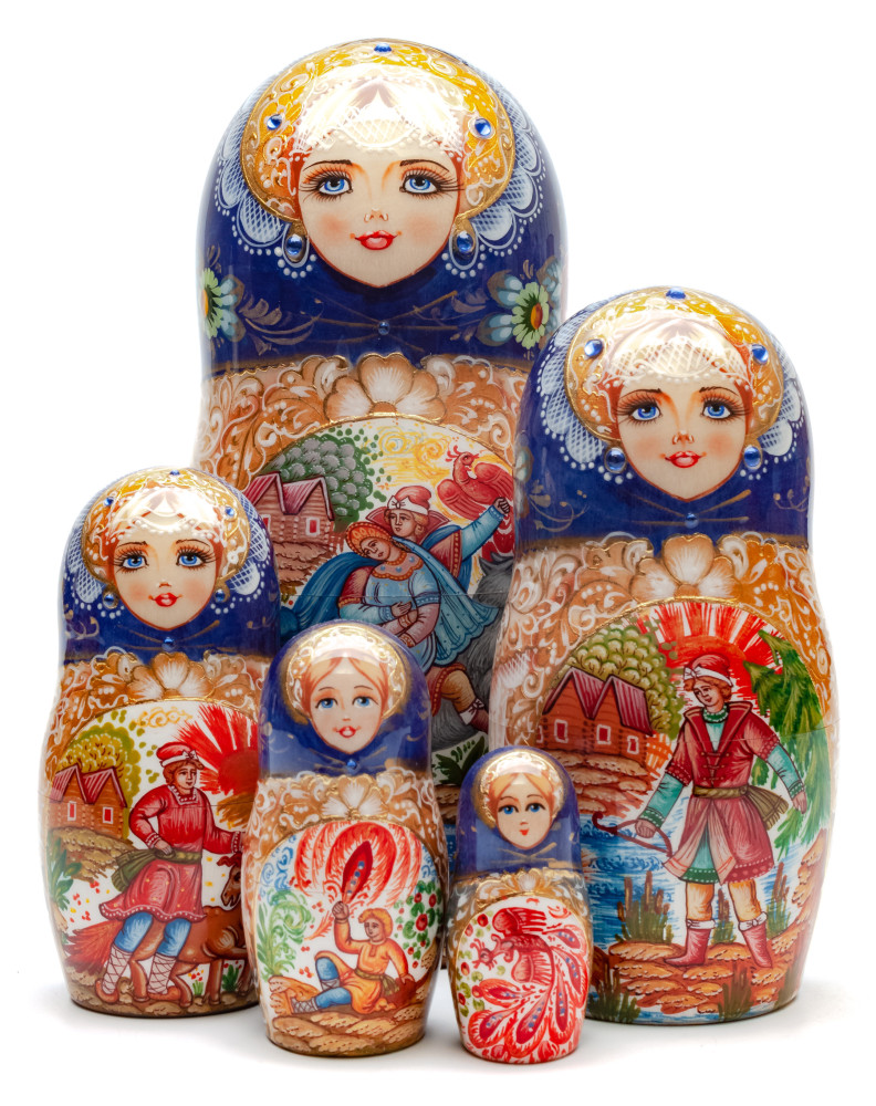 Shop Exclusive Nesting Dolls 200 mm The Firebird hand painted Wooden Matryoshka doll 5 pcs inside online at Skazka.site | Eligible for fast shipping and free returns. 200 mm The Firebird hand painted Wooden Matryoshka doll 5 pcs inside