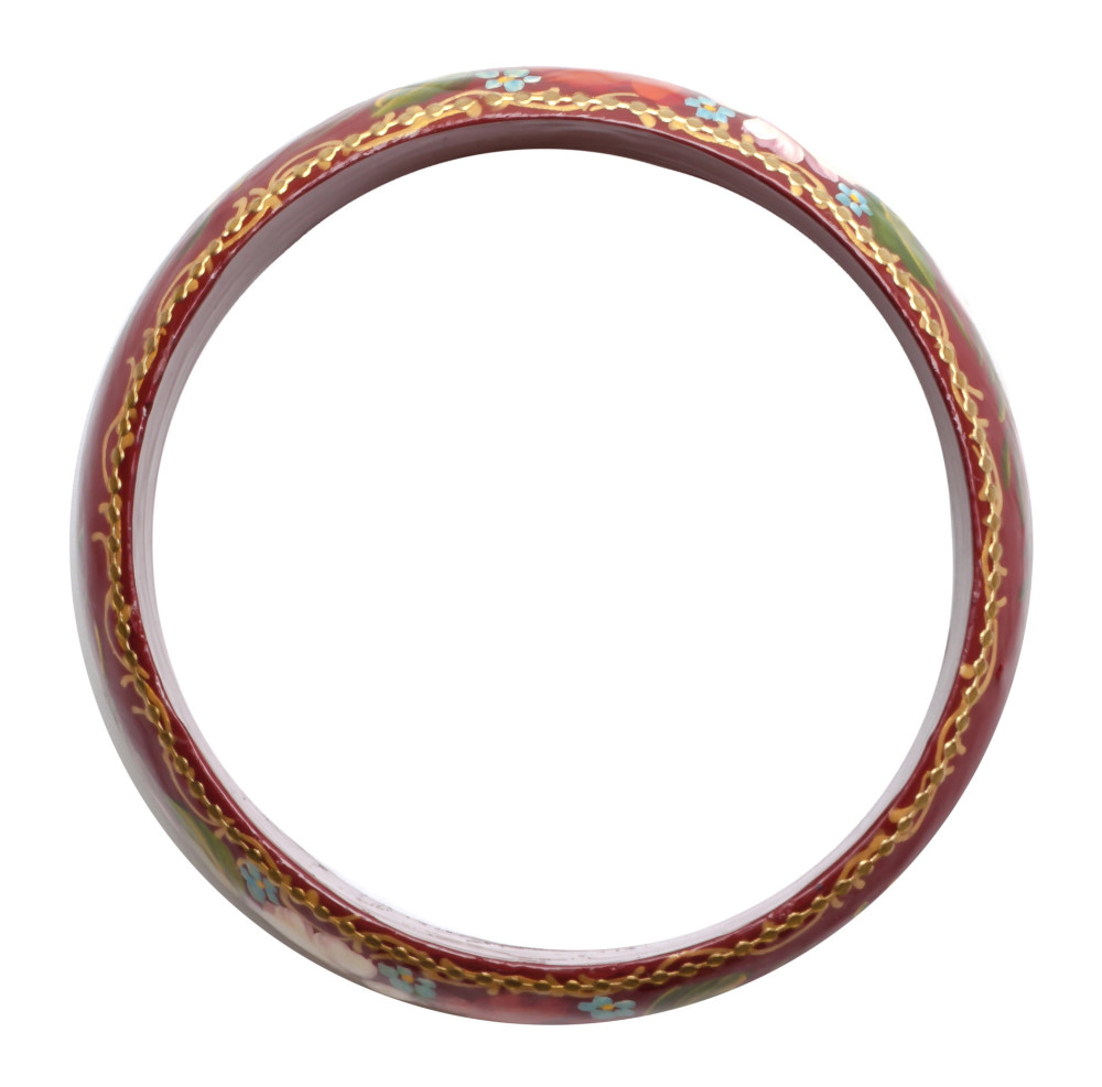 80x20 mm Zhostovo Hand Painted Bracelet (by Lada Workshop)