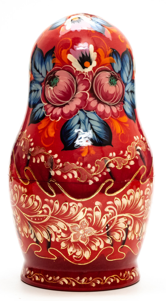 160 mm Saint Basil Cathedral hand painted on Wooden Matryoshka doll 5 pcs (by Valeria Crafts)