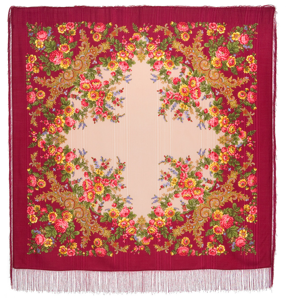 Shop Woolen Scarves with Warp and Silk Fringe 146x146 cm Платок «Изысканная» online at Skazka.site | Eligible for fast shipping and free returns. Платок «Изысканная»