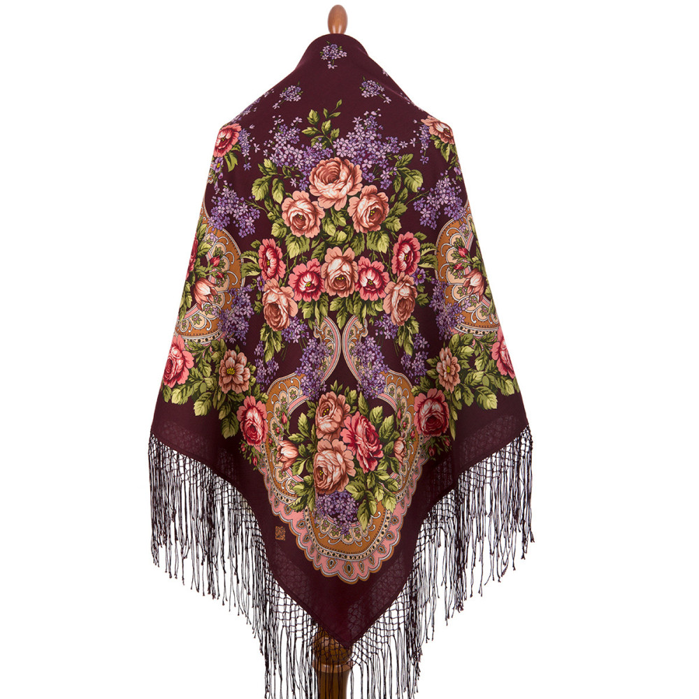 Shop Thick Woolen Fabric Shawls with Silk Fringe 148x148 cm Шаль «Сиреневый туман» online at Skazka.site | Eligible for fast shipping and free returns. Шаль «Сиреневый туман»