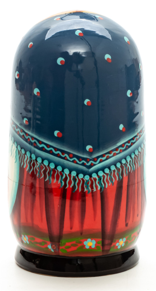  120mmGirl with a Basket of Vegetables hand painted Matryoshka 3pcs (by Gift Shop)