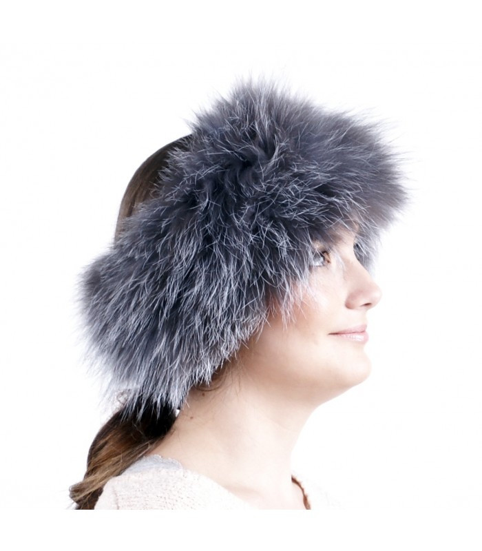 U Knitted Fox Fur Headband