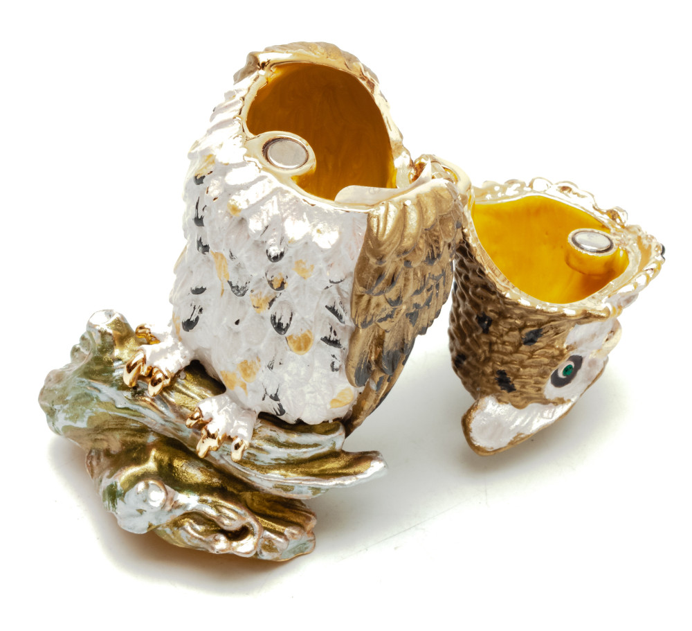 80 mm Owl Brown Jewellery Box