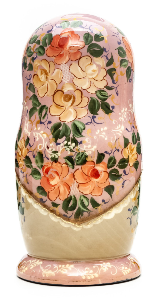 180 mm Princess Smile hand painted on Wooden Matryoshka doll 5 pcs (by A Studio)