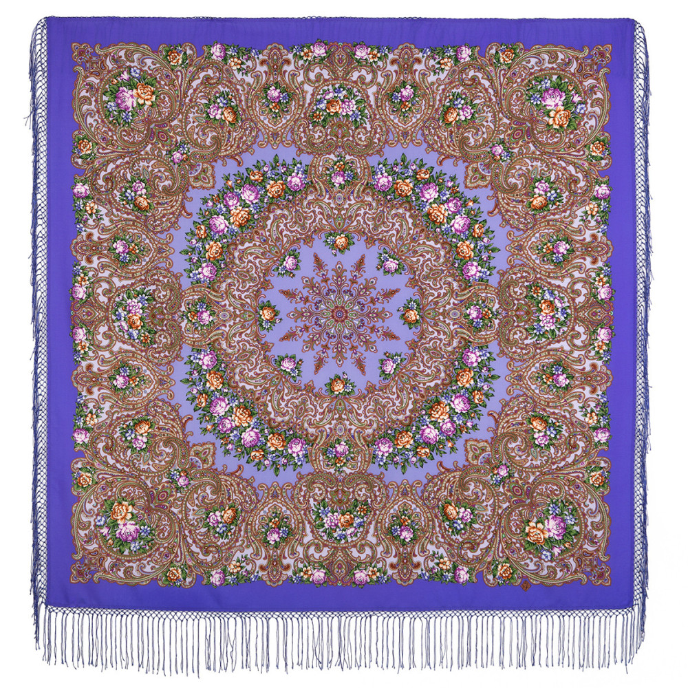 Shop Double-Thread Woolen Yarn Scarves with Knitted Silk Fringe 135x135 cm Платок «Жизель» online at Skazka.site | Eligible for fast shipping and free returns. Платок «Жизель»