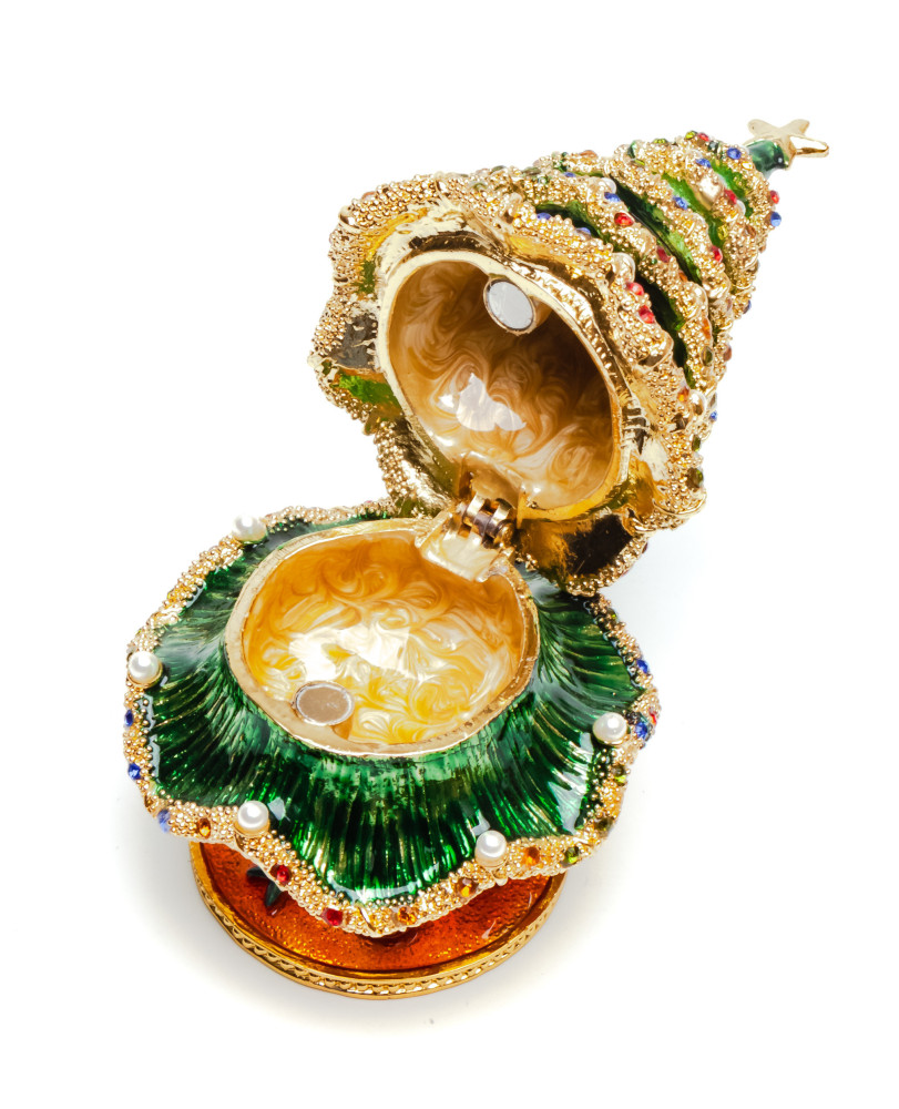 120 mm Green Christmas Tree Jewellery Box (by Alexaner G Studio)