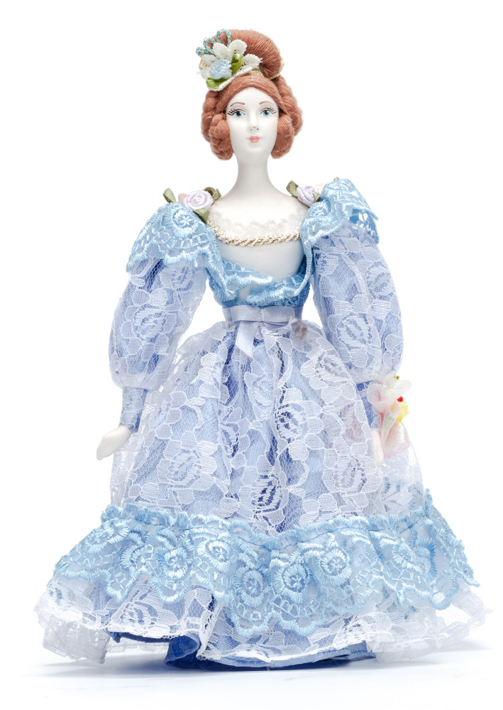 Russian Girl hand made Porcelain Doll in a 19th century Dress - 11 Inches (by Le Russe)