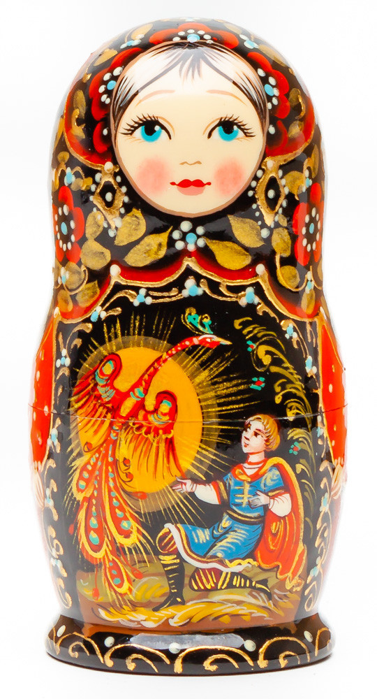 Shop Exclusive Nesting Dolls 110 mm The Firebird hand painted on wooden Matryoshka doll 5 pcs (by A Studio) online at Skazka.site | Eligible for fast shipping and free returns. 110 mm The Firebird hand painted on wooden Matryoshka doll 5 pcs (by A Studio)