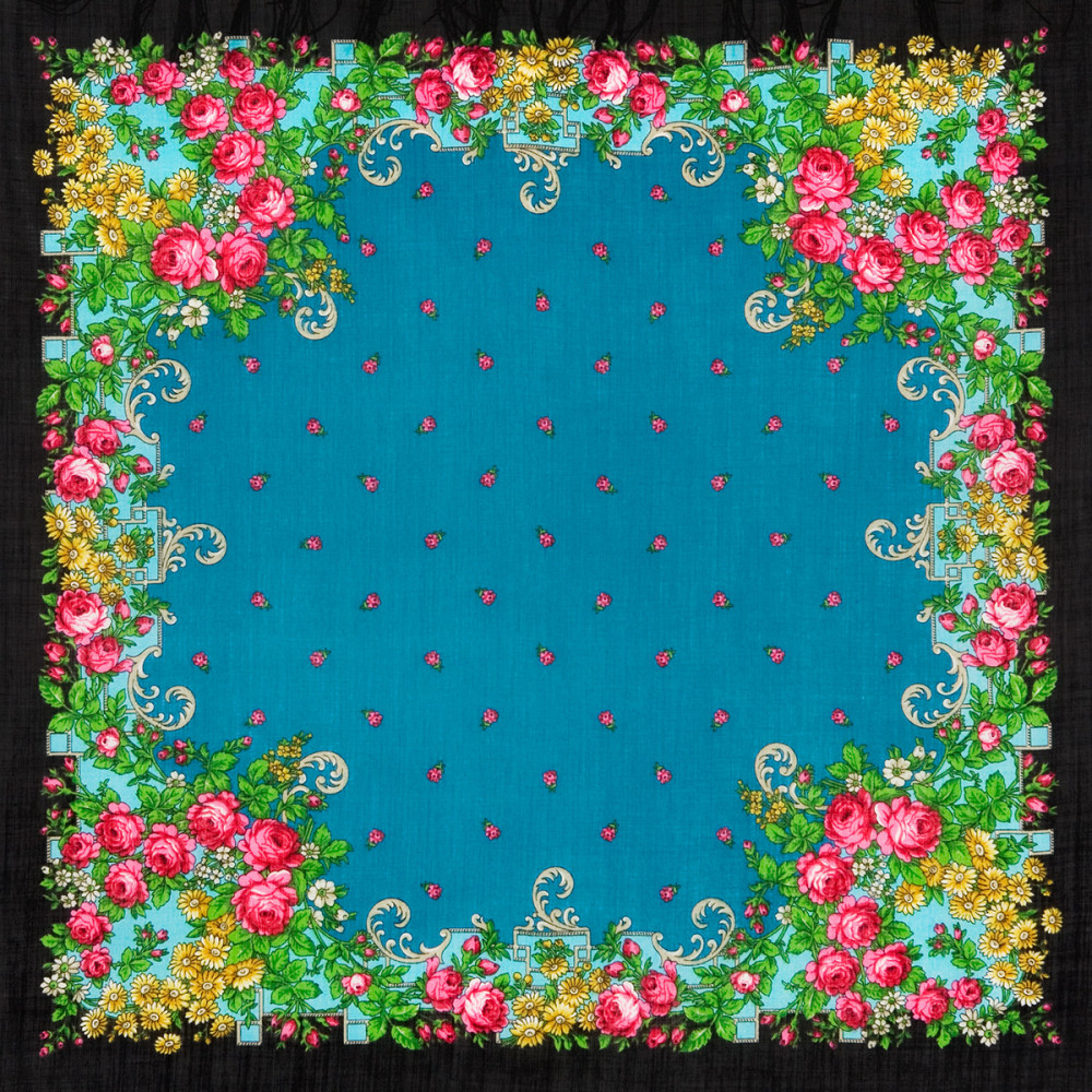 Shop Woolen Scarves with Woolen Fringe 89x89 cm 89x89 cm Sunny Summer Woolen Shawl with Woolen Fringe Pavlovo Posad Manufactory online at Skazka.site | Eligible for fast shipping and free returns. 89x89 cm Sunny Summer Woolen Shawl with Woolen Fringe Pavlovo Posad Manufactory