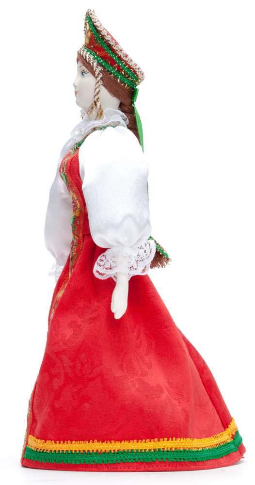 270 mm Russian Girl Doll in a Traditional Dress Porcelain Statue (by Le Russe)