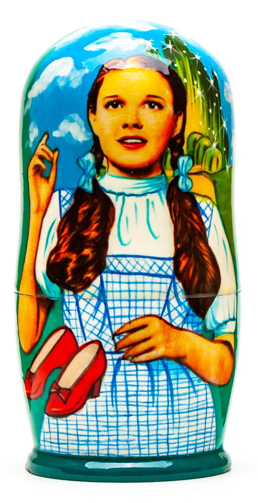 110 mm The Wizard of Oz Hand Painted Matryoshka Doll 5 pcs (by Konstantin Crafts)