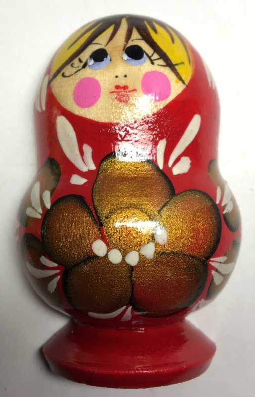 40x65 mm Russian Matryoshka hand painted Wooden Fridge Magnet (by Oleg Magnets)
