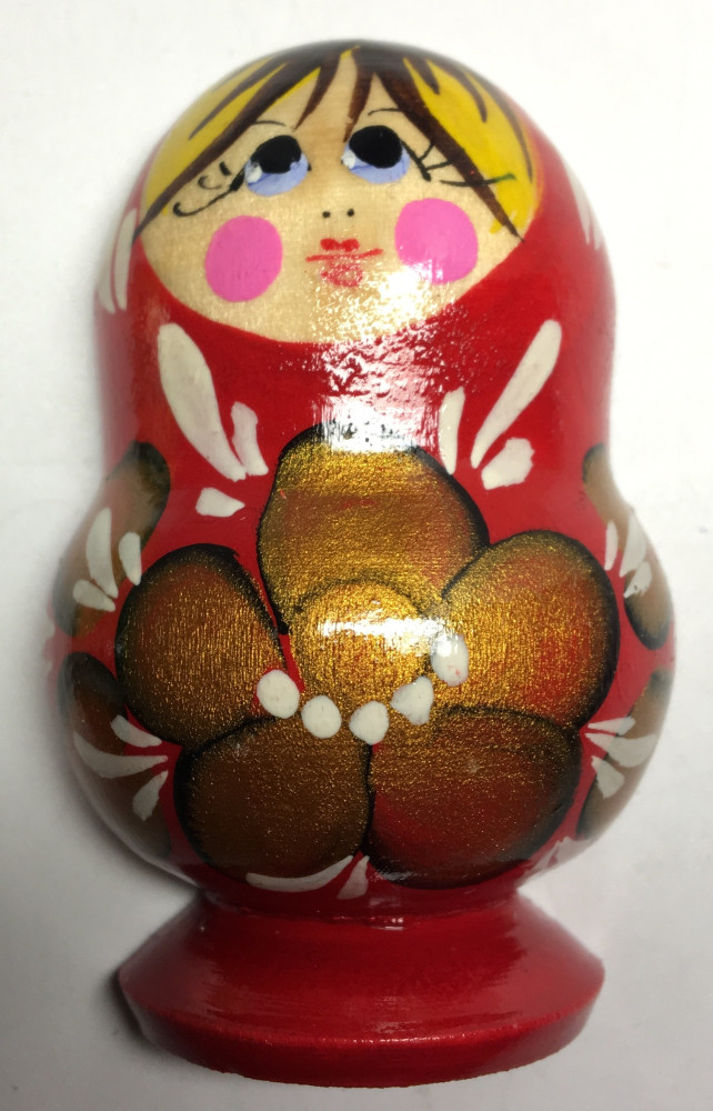 40x65 mm Russian Matryoshka hand painted Wooden Fridge Magnet (by Oleg Magnets)