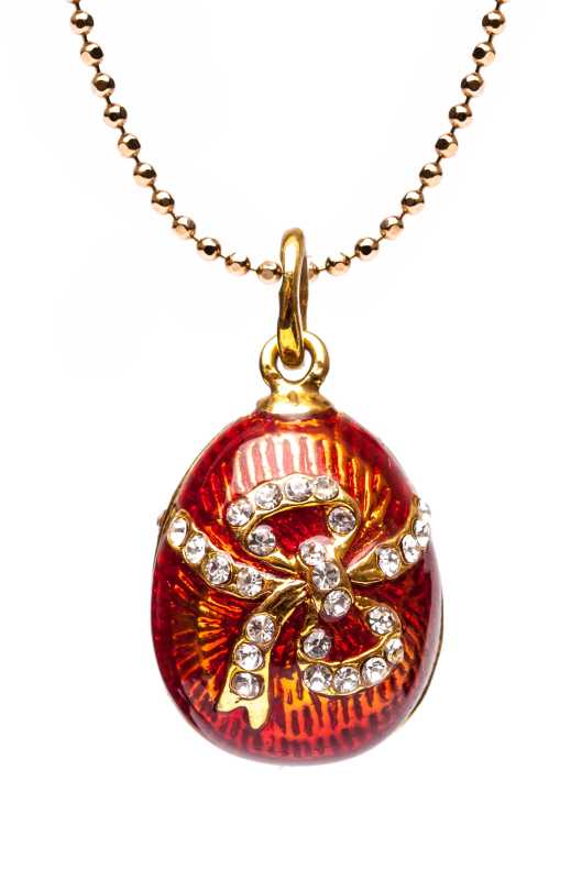 Bow Orange Egg Pendant