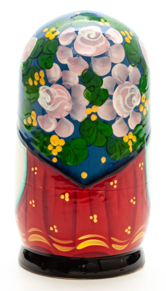 120mm Girl with a Samovar hand painted Matryoshka 3pcs (by Gift Shop)