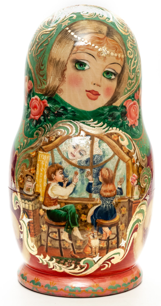 Shop Exclusive Nesting Dolls 260 mm The Snow Queen hand painted on Wooden Matryoshka doll 10 pcs (by Valeria Crafts) online at Skazka.site | Eligible for fast shipping and free returns. 260 mm The Snow Queen hand painted on Wooden Matryoshka doll 10 pcs (by Valeria Crafts)