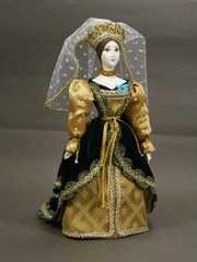 Russian Girl hand made Porcelain Doll in a Dress of 19 century - 11 Inches (by Le Russe)