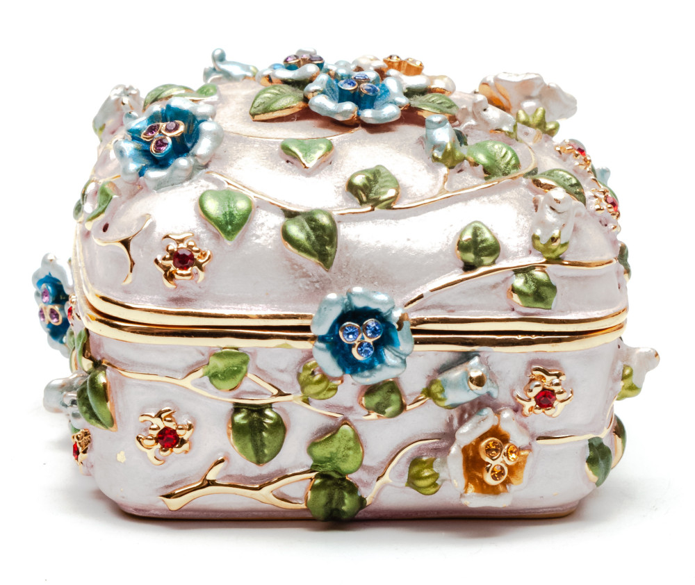 40 mm Flowers Pink Jewellery Box
