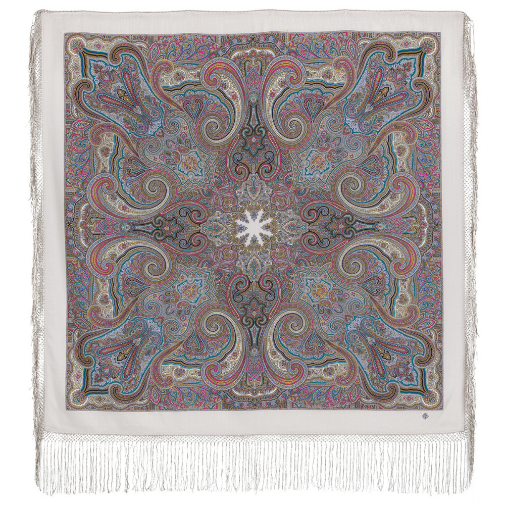Shop Thick Woolen Fabric Shawls with Silk Fringe 148x148 cm Шаль «Драгоценная» online at Skazka.site | Eligible for fast shipping and free returns. Шаль «Драгоценная»