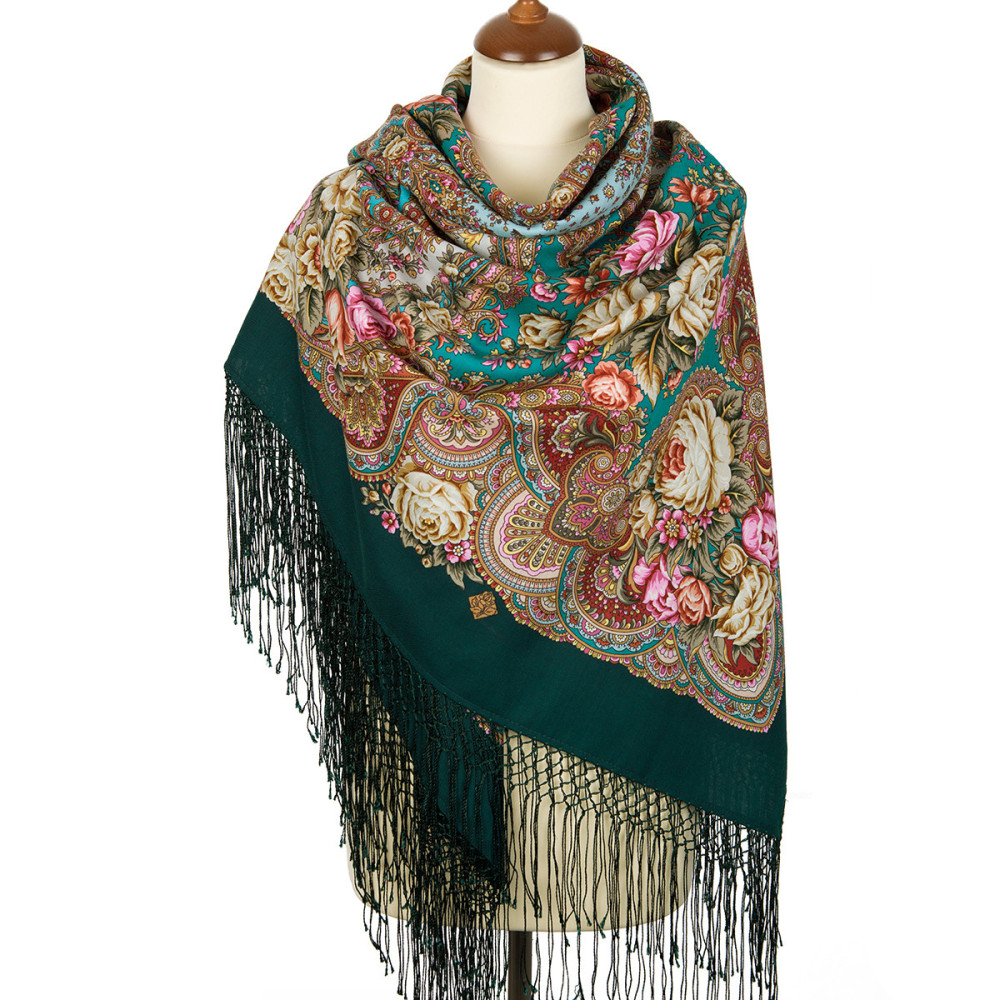 Shop Thick Woolen Fabric Shawls with Silk Fringe 148x148 cm Шаль «Любовь земная» online at Skazka.site | Eligible for fast shipping and free returns. Шаль «Любовь земная»