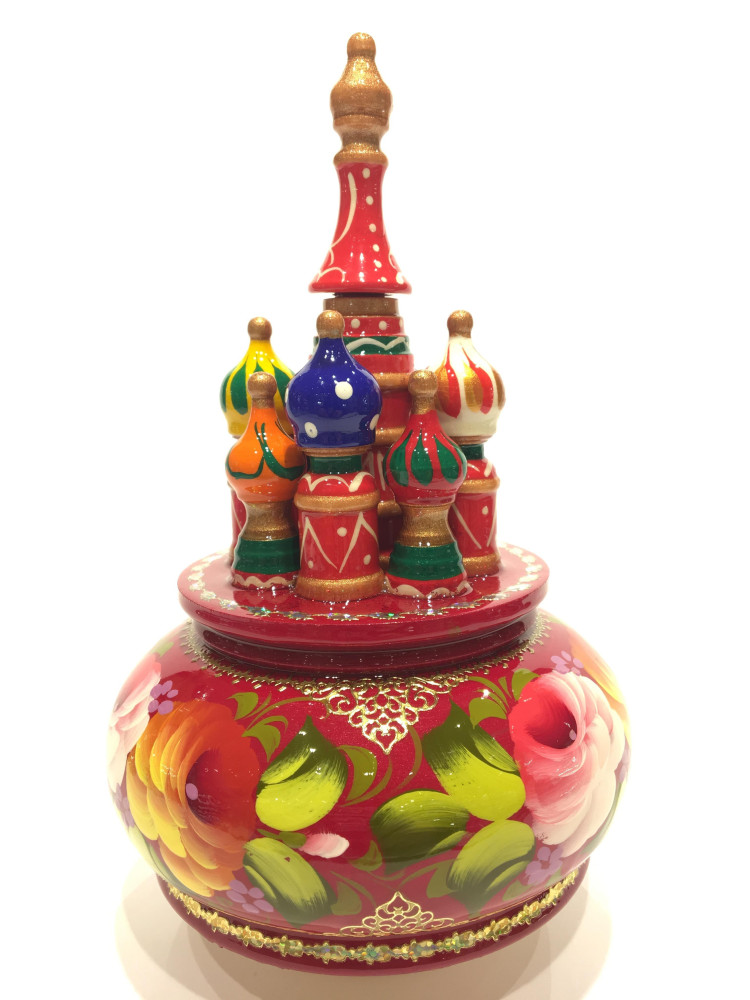Saint Basil's Cathedral Zhostovo Art Music Box