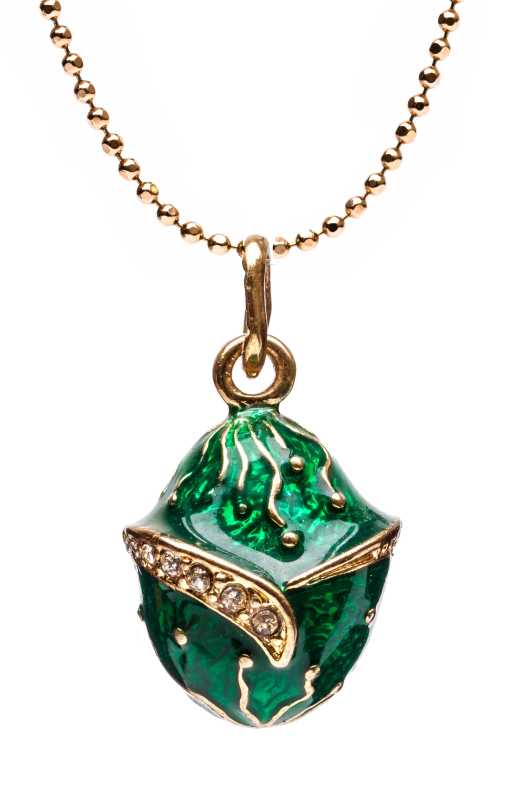 Green Meteorite Egg Pendant