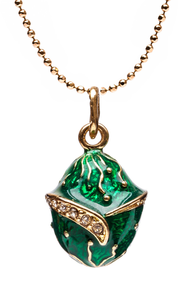 Green Meteorite Egg Pendant