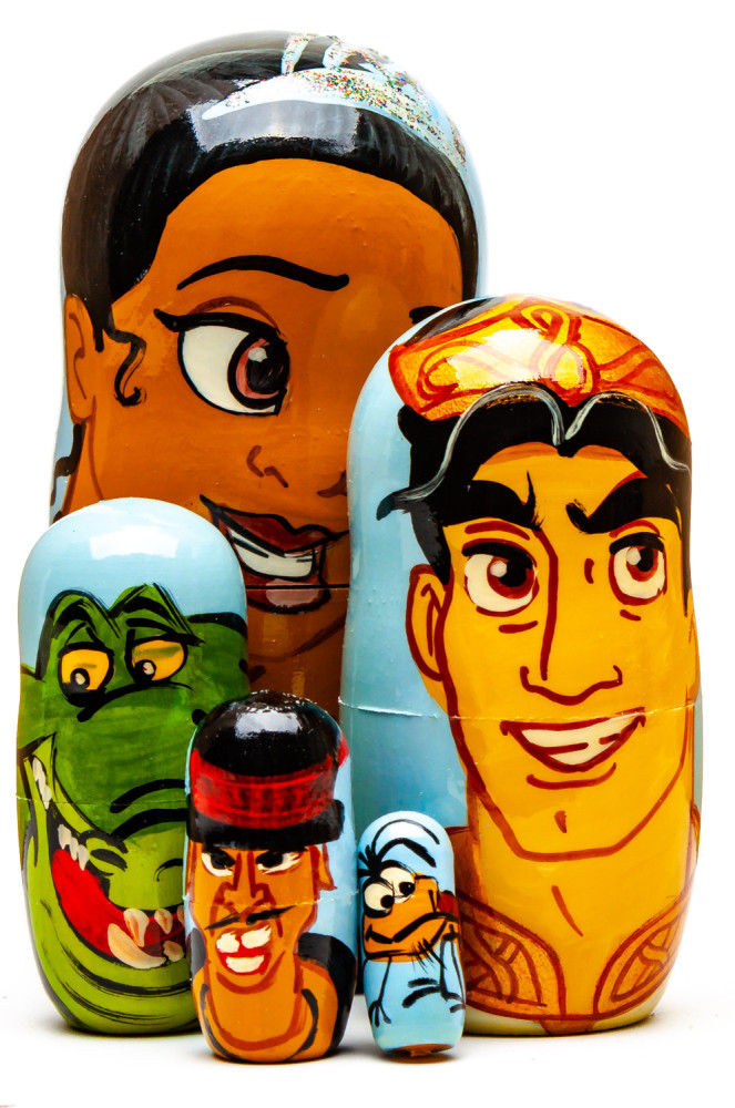 110mm The Princess Hand Painted Matryoshka Doll 5 pcs (by Konstantin Crafts)