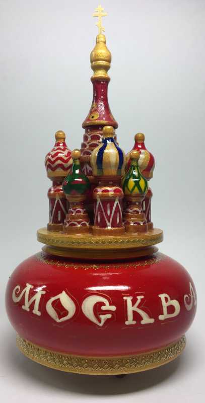 210 mm Saint Basil's Cathedral hand painted Wooden Music Box (by Nightingale Crafts)