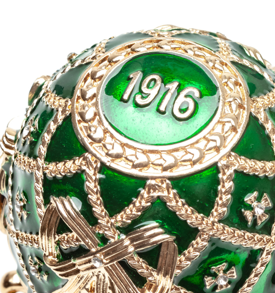 90 mm The Cross of Snt George with Portrait of Tsar Nicholas II of Russia Easter Egg