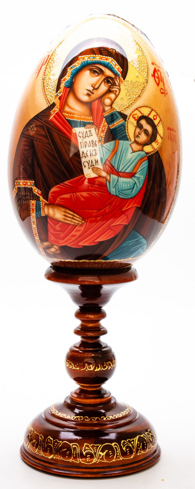 410 mm Quench my Sorrows  hand painted on wooden egg (by Hamlet Crafts)