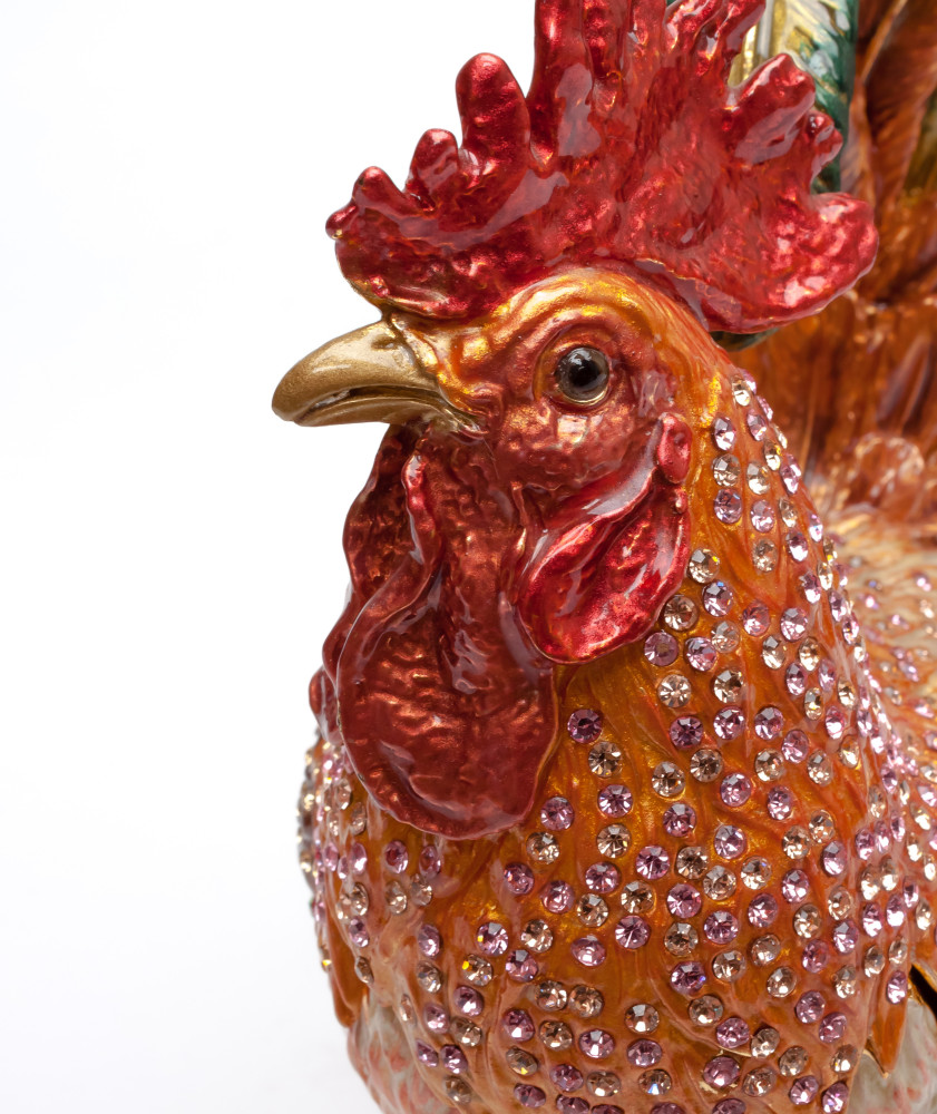 200 mm Cockerel Jewellery Box