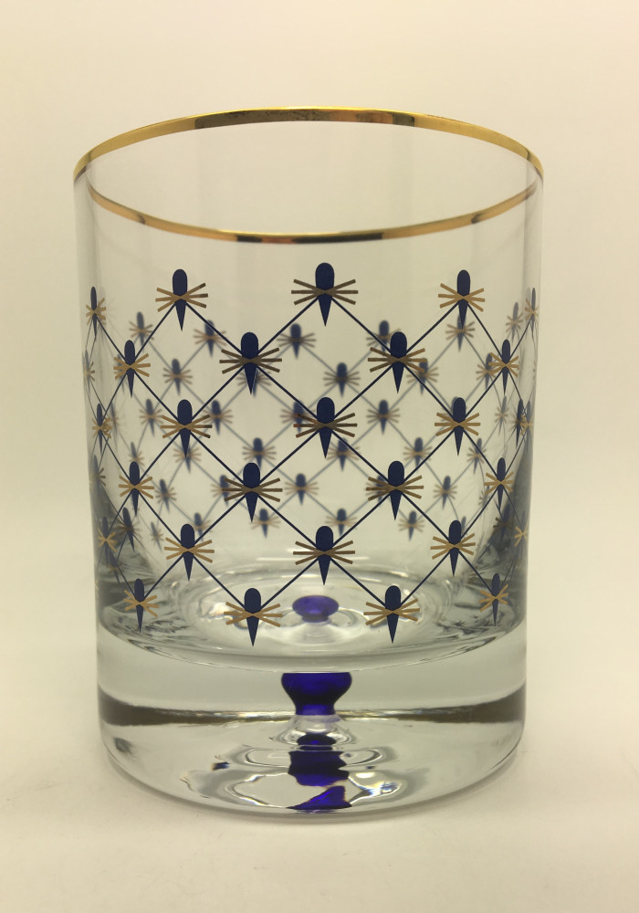 100 mm Cobal Net Whiskey Rocks Glass 250 ml (16.1 fl.oz) Imperial Porcelain Factory