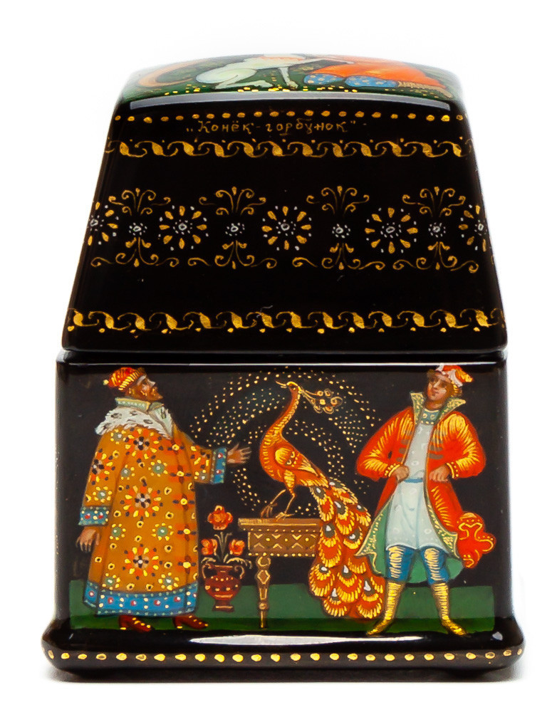 40x30mm The Firebird hand painted lacquered box from Palekh (by Pavel Studio)
